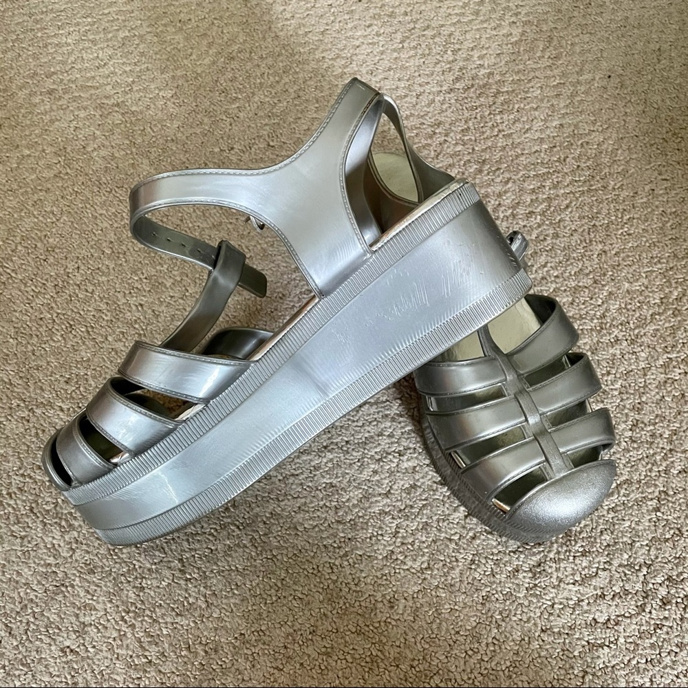 Wanted Jellypop Platform Jellies grey/silver color
